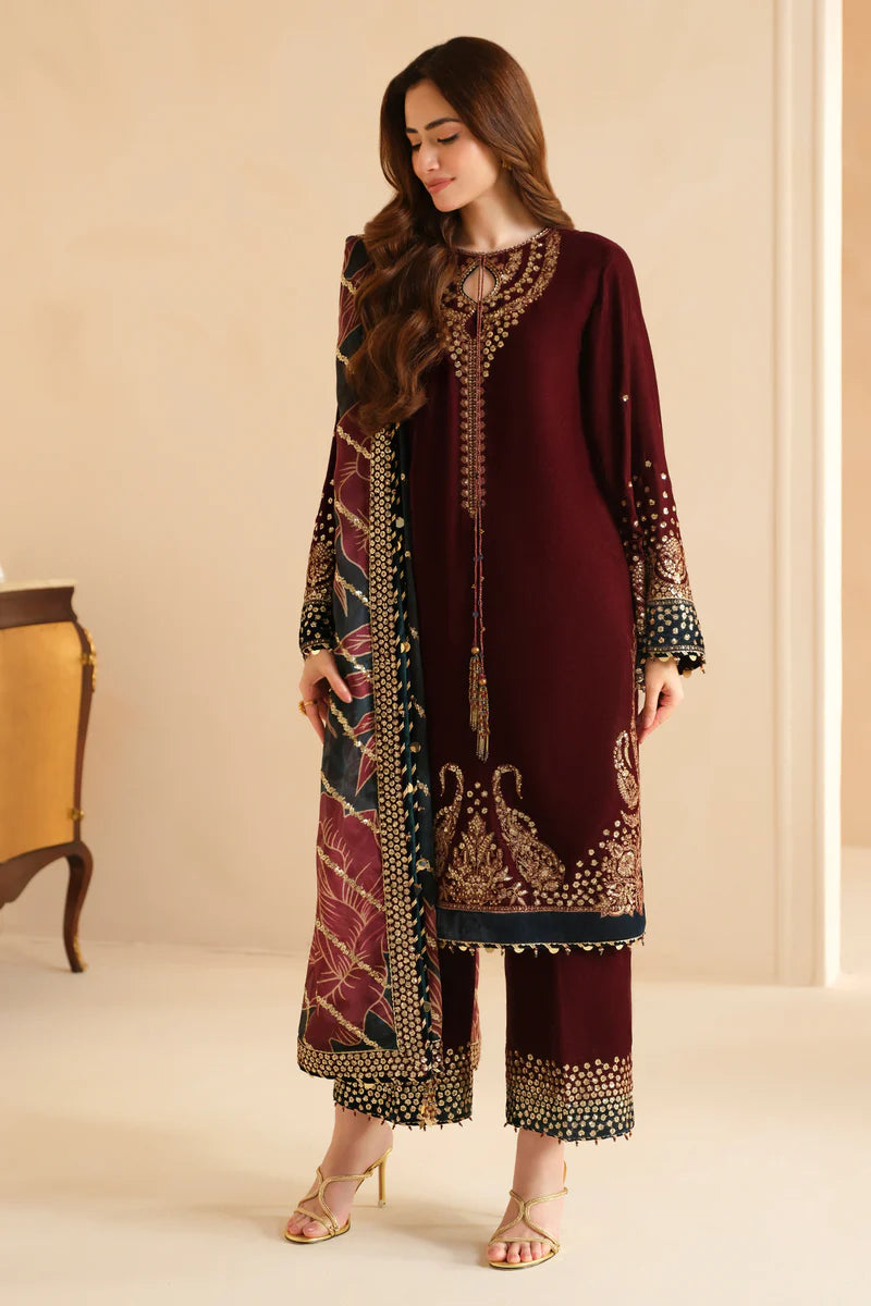 Embroidered Velvet Formal Wear