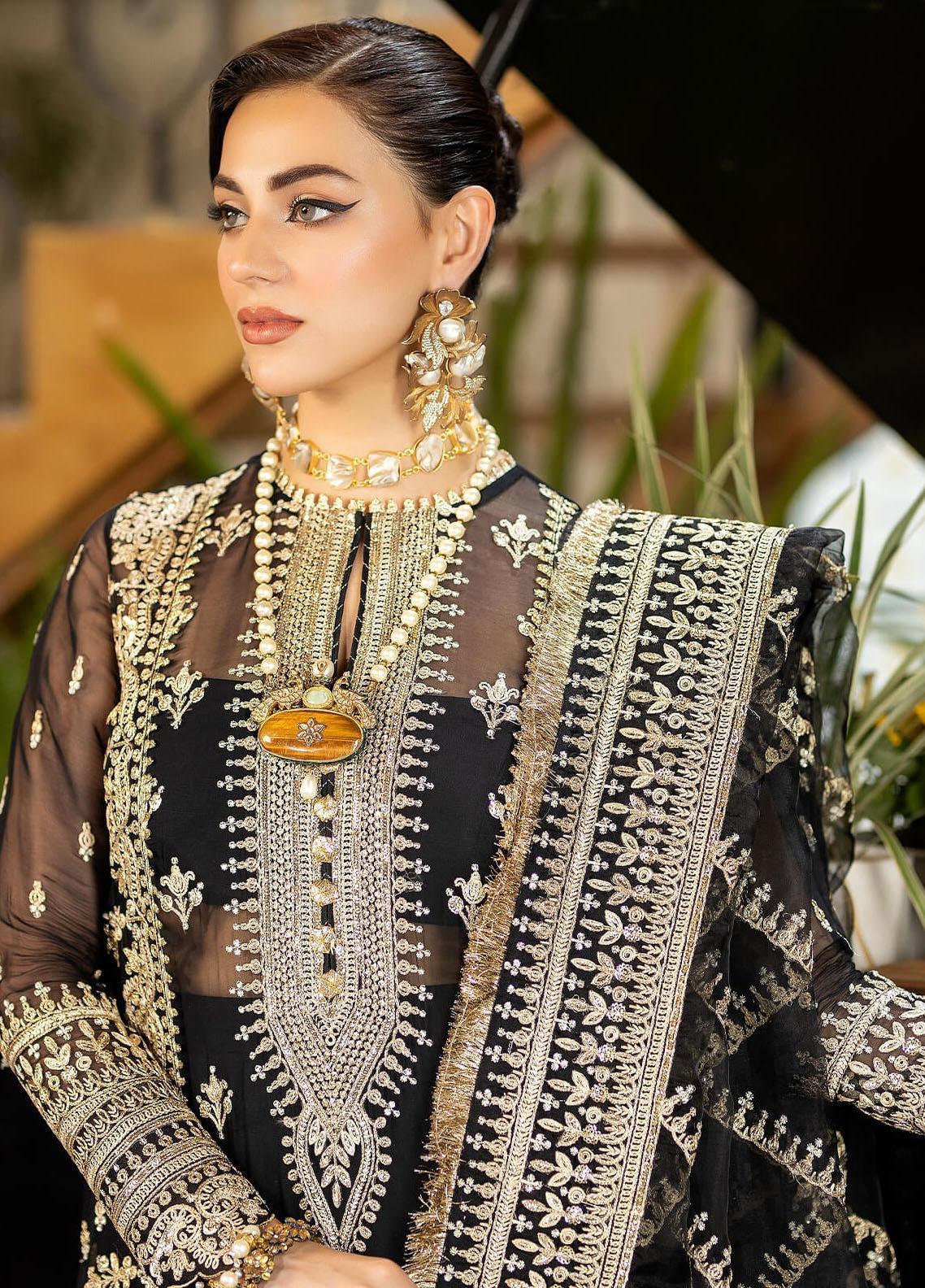 Imrozia Premium Embroidered Chiffon Luxury Suits